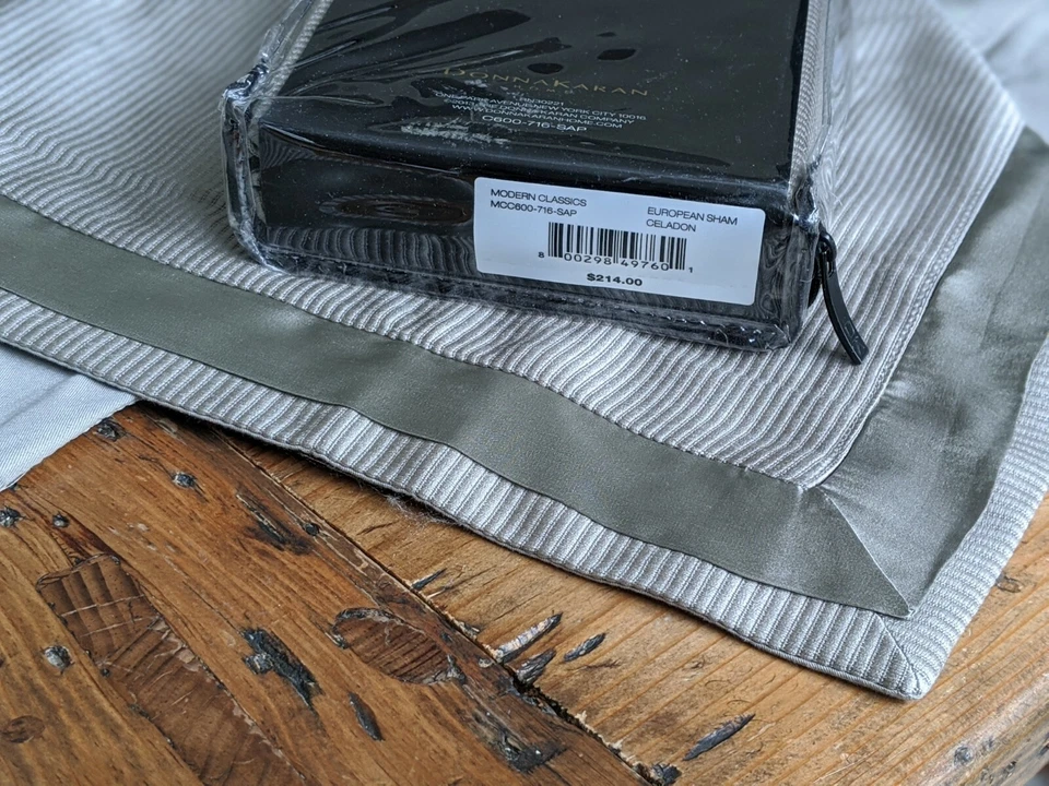 NEW Donna Karan Home KING Sham -Modern Classics-Celedon ($214) - Image 2 of 4