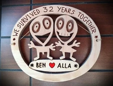 32nd wedding anniversary gift personalized husband wife names 32 years together