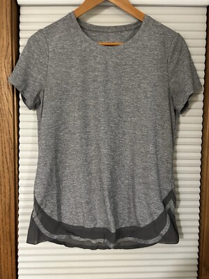 Athleta Gray Workout Tee Shirt Size Small