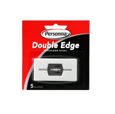 Personna Double Edge Stainless Steel Blades Blades, 5 ct + Eyebrow Trimmer