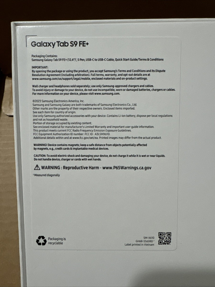 Samsung Galaxy Tab S9 FE+ 12.4 Samsung Galaxy Tab S9 FE+ 12.4