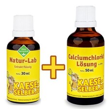 Lab Natur + Calcium fl&uuml;ssig Set, K&auml;seherstellung K&auml;se selber machen Labextrakt
