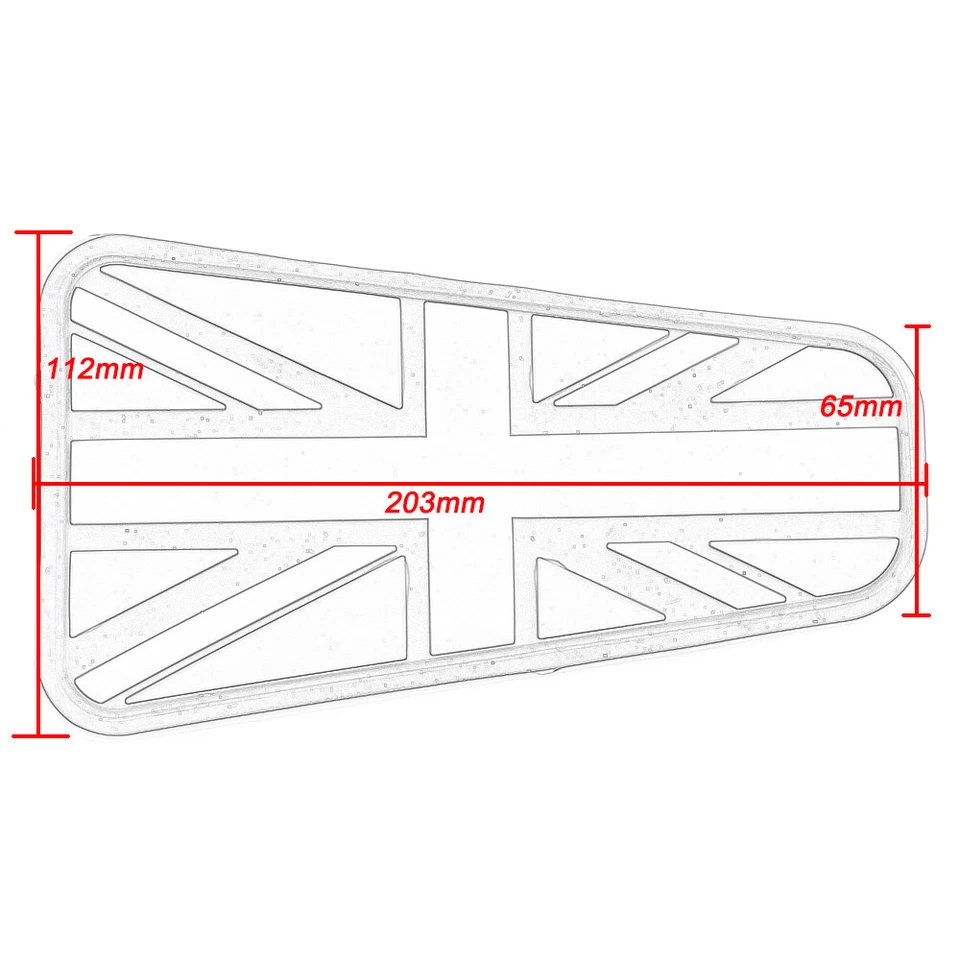 3Pcs Universal Fuel Gas Tank Knee Pads Protector Union Jack For Triumph Honda — 第 3/4 张图片