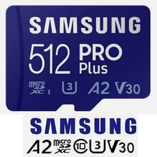 512GB Samsung Micro SD U3 A2 SDXC Class 10 Scheda di Memoria Pro Plus SDHC SDXC