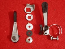 Simplex Shift Lever Levers 2 x 5 Speed Downtube 2 pc Clamp On France Road Used 