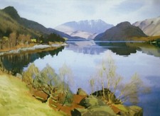 Thirlmere Reflections W Heaton Cooper Lake District print in 11 x 14 inch mount 