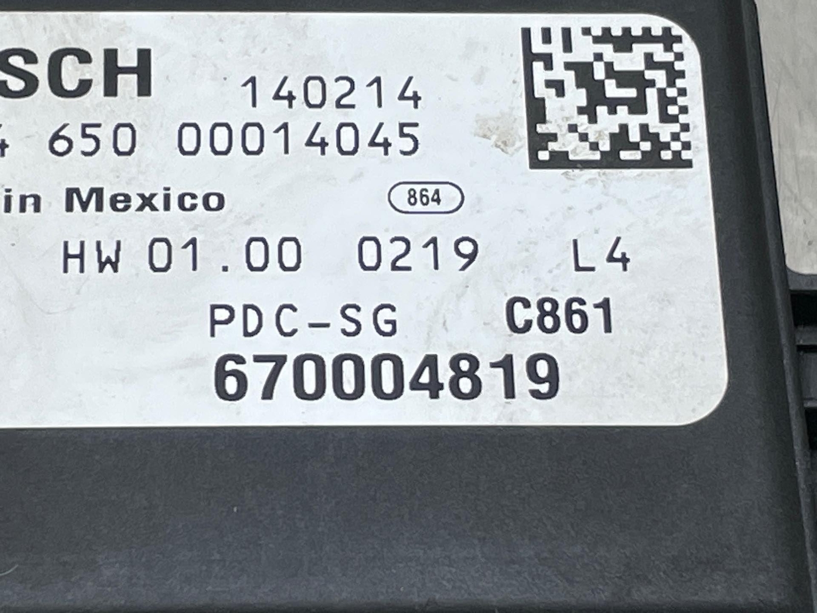 2014 Maserati Ghibli OEM Parking Assist Computer Control Module 670004819