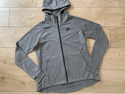Ladies Grey NIKE TECH FLEECE TRACKSUIT TOP (L) UK