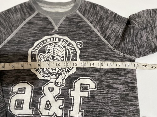 Abercrombie and Fitch ~kids 15/16 long sleeve Grey light weight sweatshirt - Picture 4 of 8