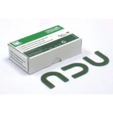 Hygenic Bite Wafers - U-shaped Green Extra Hard, Non-Laminated, 36 pcs