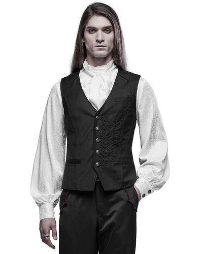 Punk Rave Invictus Mens Regency Gothic Waistcoat Vest - Picture 6 of 12