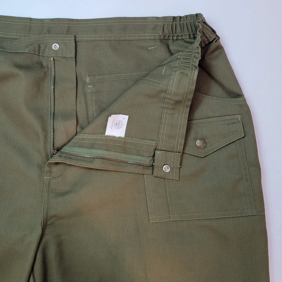 Vtg Boy Scouts of America Cargo Pants Mens 44x26 (40x26) Green Official Uniform - Image 3 of 4