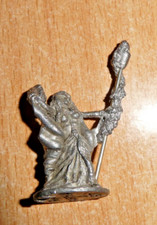 Ancien magicien Ral Partha peint 1977, clerc sorcier avec bâton PETAL TRÔNE