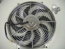 14 Chrome 2122 Cfm 12v Zirgo Electric Radiator Fan Street Rod Factory 2nds