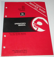 John Deere 850 950 1050 Tractor Operators Manual OM-RW19870 G4 DEALERS ORIGINAL!