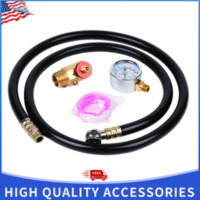 #ad Air Tank Repair Kit With 0 200 PSI Gauge 4FT Hose Manifold Valve $16.58