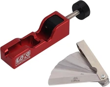 LokoCar Universal Spark Plug Gap Tool with 32 Blades Steel Feeler Gauge Red 