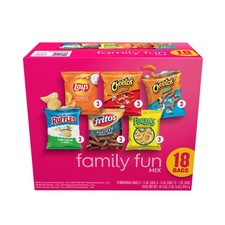 Frito-Lay Snack Chips, Family Fun Mix, Variety Multipack Crunchy Tasty,18 Count