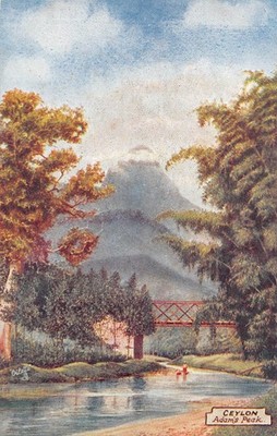 POSTKARTE CEYLON ADAMS PEAK TUCK