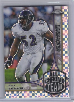 2024 Topps Chrome #ACT-17 Ray Lewis All-Chrome Team X-Fractor Baltimore Ravens