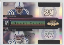 2006 Playoff Contenders Draft Class Black 56/100 Joseph Addai Tim Jennings 0a1