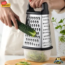 4-Side Box Grater Stainless Steel Vegetable Cheese Potato Slicer Cutter