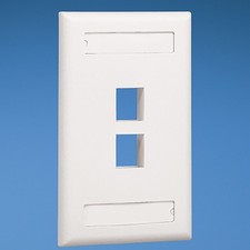 Panduit NK2FWHY NetKey Faceplate Label Pocket 2-Port White Lot Of 10 Faceplates