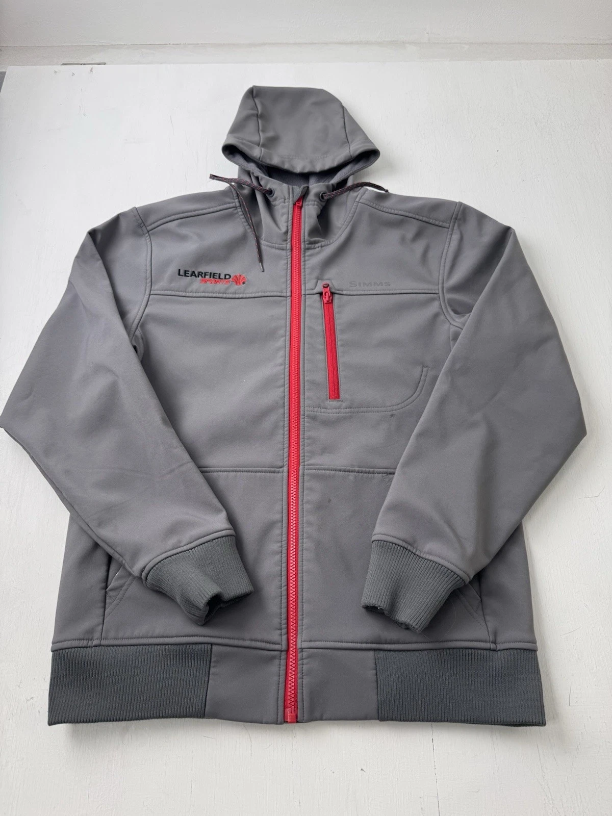 Simms Jacket Men's Small Guide Series Fishing Hooded Full Zip Outdoor Size Gray