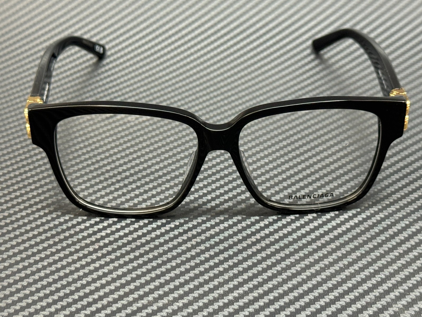 BALENCIAGA BB0104O 001 Black Squared 56 mm Women's Eyeglasses thumbnail 2