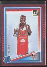 2025 Donruss WNBA #92 Saniya Rivers Red Shimmer #/399 Connecticut Sun (A2)