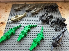 LEGO Vintage Tiere Lot: 3 grüne Krokodile + ...