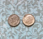LOT - 1964 "Denver" (Full Split Bands) & 1954 "Denver” silver dimes w/  BOLD MM