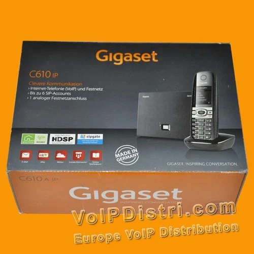 Gigaset C610 IP DECT schnurlos VoIP Telefon Refurbished + Sipgate Anleitung