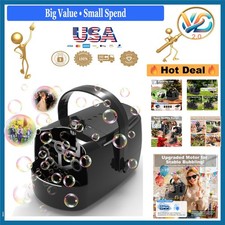 Durable Bubble Machine 18000 Bubbles/Min Kids Toddler Indoor Outdoor