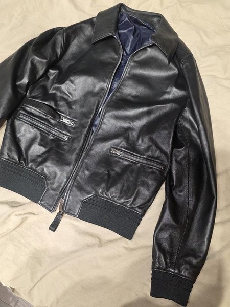 Men Bally Jacket Black Leather M