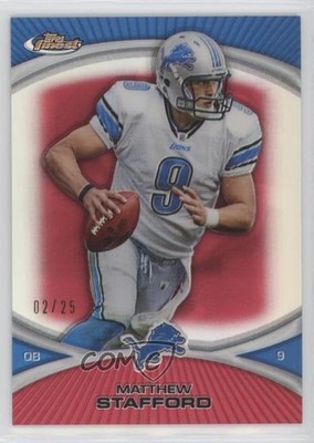 2010 Topps Finest Red Refractor 2/25 Matthew Stafford #92 2e6