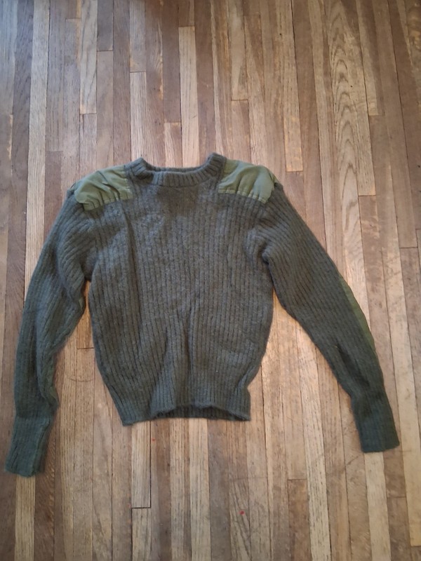 British Army JERSEY, MAN'S HEAVY OLIVE DRAB ROUND NECK JUMPER Size 94cm