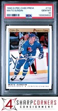 1990 O-PEE-CHEE PREMIER #114 MATS SUNDIN RC NORDIQUES HOF PSA 10