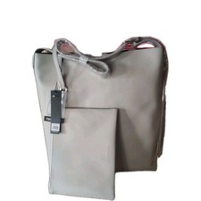 BCBG Buckle Strap Shoulder Bag Stone New