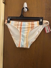 Xhilaration Juniors Medium M 4 6 Hipster Swim Bottom Striped New Nwt pinhole