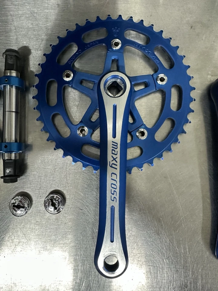 Juego de bielas Sugino Macy Cross 170 mm Old School vintage Gucci como nuevo BMX completo Foto 2 de 4