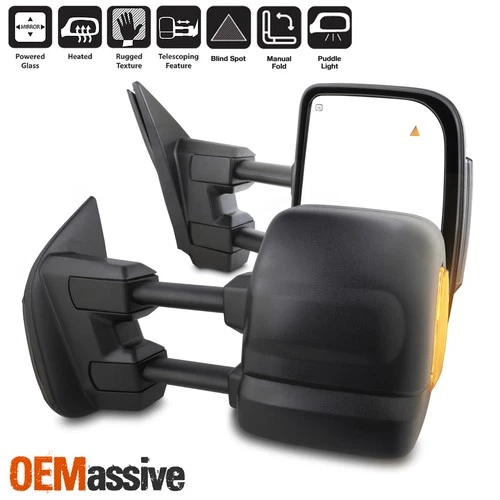 For 2017-2021 Titan Power Tow Mirror w/Heated LED Signal Puddle Light Blind Spot