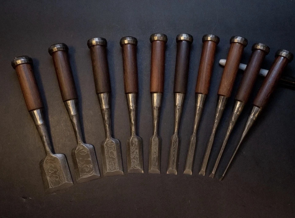 Japanese Style Bench Chisels with Rosewood Handles | Premium Wood Carving Tools - Image 2 of 4