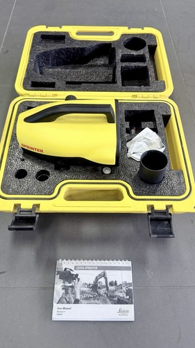 Leica Sprinter 100M Digital Level Hard Case Manual AA Batteries Excellent Used