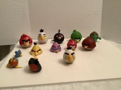Lot of 13: Assorted Soft & Hard Angry Birds Figures Loose