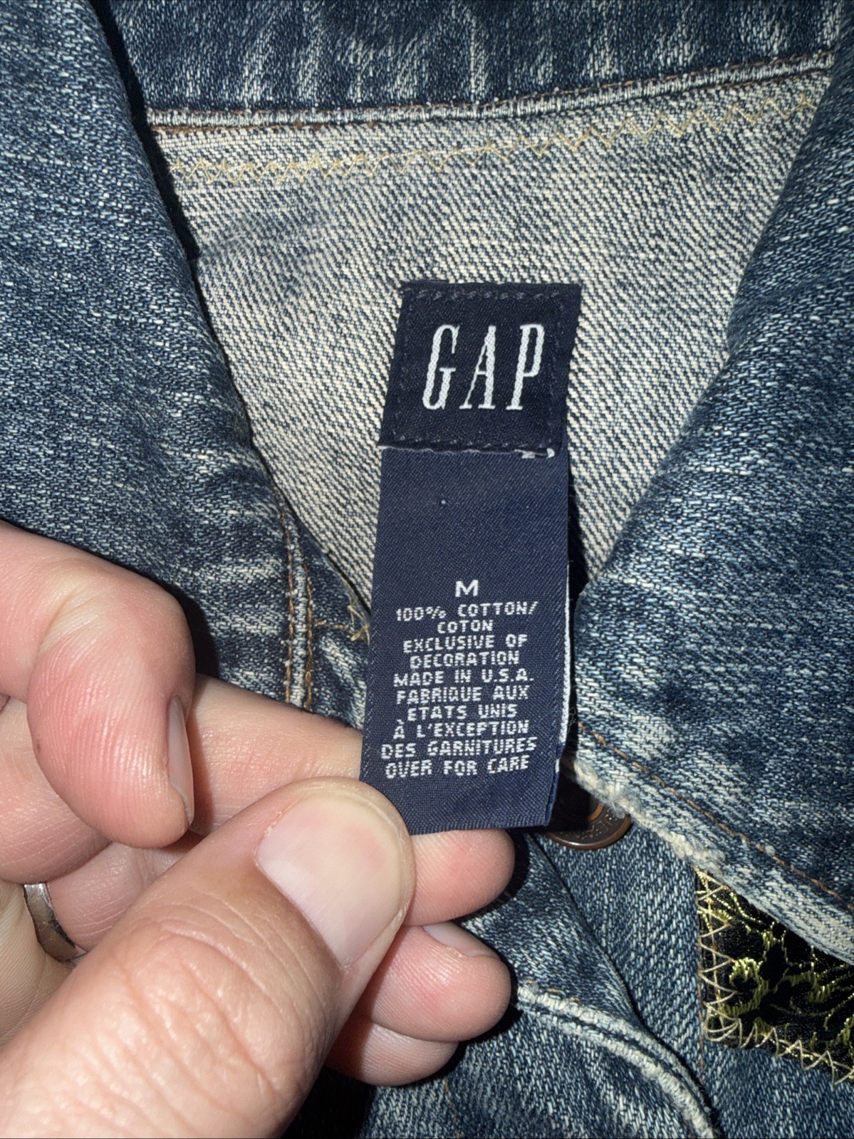 GAP Dragoncore Patchwork Denim Jacket Women Sz M … - image 15