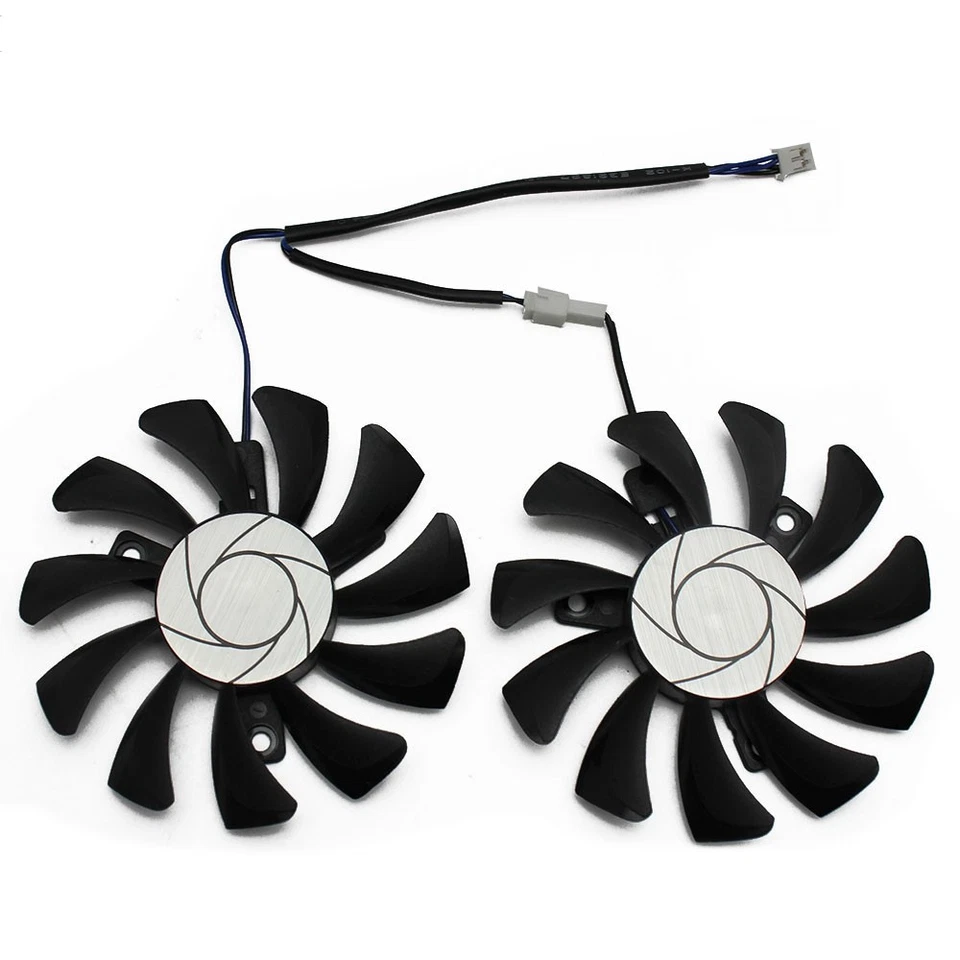 HA8010H12F-Z 75MM 2Pin GTX1050Ti GPU Cooler DUAL Fan for   GTX8447 - Image 3 of 4