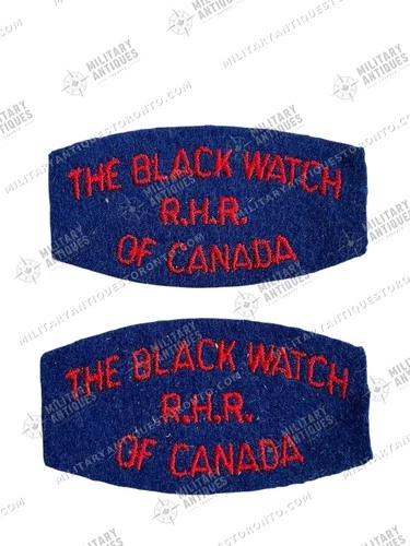 Canadian The Black Watch RHR of Canada Shoulder Titles Insignia Pair