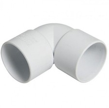 Solvent White 32mm (36mm) Waste Pipe Knuckle - Bag of 10 - FREE 1 Day Delivery