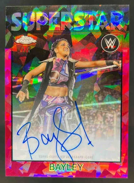 2026 Topps Chrome WWE Sapphire Bayley 1986 Auto Padparadscha Refractor #1/1